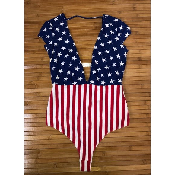 American Apparel Tops - American Apparel US Flag Bodysuit